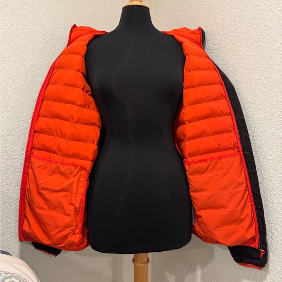 Mens Anti-Freeze SuperPuff Coat. Size Large. Deep Plum/Orange - Picture 3 of 5